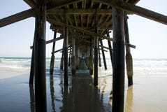 Wooden pier of Newport Beach in Orange County, California royalty free stock image Wooden pier of Newport Beach in Orange County, California royalty free stock image