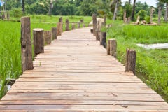 Wooden plank walkpath. Royalty Free Stock Image Wooden plank walkpath. Royalty Free Stock Image