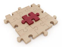 Wooden Puzzle Royalty Free Stock Photography