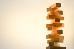 Wooden stack tower from wood blocks toy on abstract background royalty free stock photos Wooden stack tower from wood blocks toy on abstract background royalty free stock photos