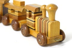 Wooden Toy Train Stock Photography