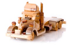 Wooden Toy Truck Stock Images