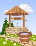 Wooden Well And Bucket Of Water Royalty Free Stock Photos Wooden Well And Bucket Of Water Royalty Free Stock Photos