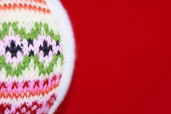 Woolen Christmas ball royalty free stock images Woolen Christmas ball royalty free stock images