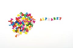 Alphabet is made up of colored letters Royalty Free Stock Photo Alphabet is made up of colored letters Royalty Free Stock Photo