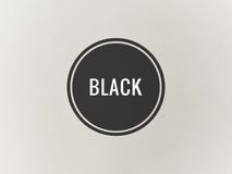 The word black written on the black circle stock image The word black written on the black circle stock image