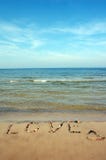 Word LOVE On Beach Sand Royalty Free Stock Image Word LOVE On Beach Sand Royalty Free Stock Image