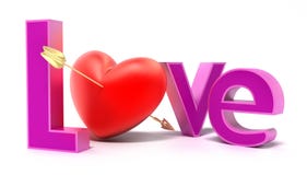 Word Love With Colourful Letters Royalty Free Stock Photo