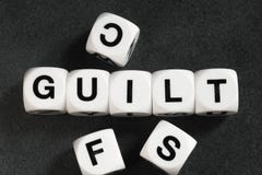 Word schuld op stuk speelgoed kubussen royalty-vrije stock afbeelding Word schuld op stuk speelgoed kubussen royalty-vrije stock afbeelding