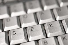 The word sex from the letters on the keyboard buttons stock image The word sex from the letters on the keyboard buttons stock image