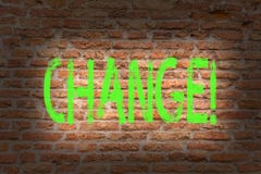 Word writing text Change. Business concept for Alteration Adjustment Diversion Revision Transition Modification Brick royalty free stock photos Word writing text Change. Business concept for Alteration Adjustment Diversion Revision Transition Modification Brick royalty free stock photos