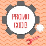 Word writing text Promo Code. Business concept for consisting letters numbers consumers can enter obtain discount Big royalty free illustration Word writing text Promo Code. Business concept for consisting letters numbers consumers can enter obtain discount Big royalty free illustration