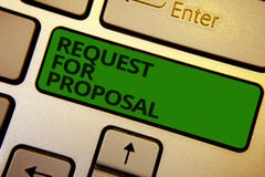 Word writing text Request For Proposal. Business concept for document contains bidding process by agency or company Computer learn stock images Word writing text Request For Proposal. Business concept for document contains bidding process by agency or company Computer learn stock images