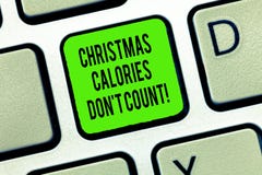 Word écrivant le compte de Don T de calories de Noël des textes E photos libres de droits Word écrivant le compte de Don T de calories de Noël des textes E photos libres de droits