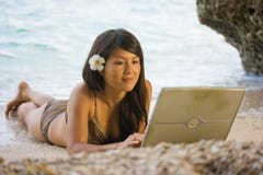 Work Anywhere In Paradise Royalty Free Stock Images