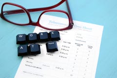 Work At Home spelled out in Keyboard keys Stock Image Work At Home spelled out in Keyboard keys Stock Image