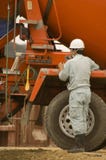 Worker And Truck Stock Photography