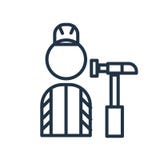 Worker icon vector isolated on white background, Worker sign stock illustration Worker icon vector isolated on white background, Worker sign stock illustration