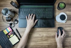 Worker laptops Network Digital Technology royalty free stock image Worker laptops Network Digital Technology royalty free stock image