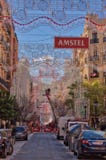 Working on Fallas light display royalty free stock photo Working on Fallas light display royalty free stock photo