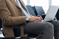Working on laptop, close up of hands of business man royalty free stock images Working on laptop, close up of hands of business man royalty free stock images