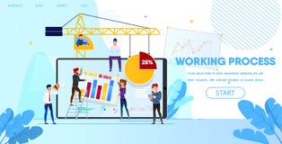 Working Process of People Making Web Page Design vector illustration Working Process of People Making Web Page Design vector illustration