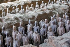 World famous Terracotta Army located in Xian China Royalty Free Stock Photography World famous Terracotta Army located in Xian China Royalty Free Stock Photography