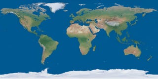 World map both hemispheres on one sheet