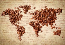 World Map Of Coffee Beans