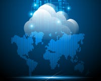 World map computer network and Cloud computing business vector illustration World map computer network and Cloud computing business vector illustration