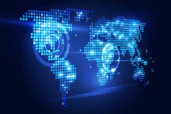 World map tech Perspective royalty free illustration World map tech Perspective royalty free illustration