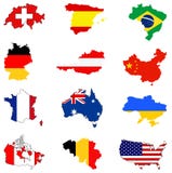 World maps and flags - countries in the World Stock Photos World maps and flags - countries in the World Stock Photos