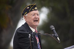 World War II Memorial Day Event, Los Angeles National Cemetery, California, USA Royalty Free Stock Images World War II Memorial Day Event, Los Angeles National Cemetery, California, USA Royalty Free Stock Images