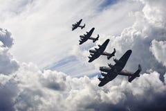World War Two British vintage flight formation