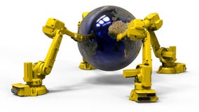 World wide robots stock illustration World wide robots stock illustration