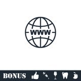 World Wide Web-vlak pictogram royalty-vrije illustratie World Wide Web-vlak pictogram royalty-vrije illustratie