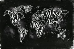 Worldmap tappningkrita Royaltyfria Bilder Worldmap tappningkrita Royaltyfria Bilder