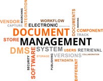 Wortwolke - Dokumentenmanagement vektor abbildung Wortwolke - Dokumentenmanagement vektor abbildung