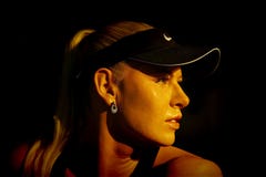 Wosk postać międzynarodowy gracz w tenisa, Maria sharapova przy madame tussauds w Hong kong zdjęcie royalty free Wosk postać międzynarodowy gracz w tenisa, Maria sharapova przy madame tussauds w Hong kong zdjęcie royalty free