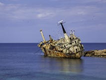 Wreck of the Edro III in Cypurus royalty free stock images Wreck of the Edro III in Cypurus royalty free stock images