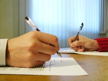 Writing it down Royalty Free Stock Photos Writing it down Royalty Free Stock Photos