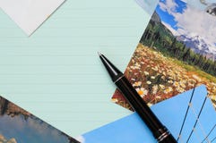 Writing Letter With Photos Royalty Free Stock Photo Writing Letter With Photos Royalty Free Stock Photo