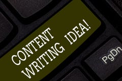 Writing note showing Content Writing Idea. Business photo showcasing Concepts on writing campaigns to promote product stock photos Writing note showing Content Writing Idea. Business photo showcasing Concepts on writing campaigns to promote product stock photos
