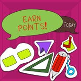 Writing note showing Earn Points. Business photo showcasing collecting scores in order qualify to win big prize Two stock illustration Writing note showing Earn Points. Business photo showcasing collecting scores in order qualify to win big prize Two stock illustration