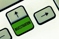 Writing note showing Investigation. Business photo showcasing Formal inquiry or systematic study Process of probing a royalty free stock images Writing note showing Investigation. Business photo showcasing Formal inquiry or systematic study Process of probing a royalty free stock images