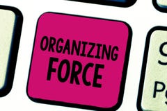 Writing note showing Organizing Force. Business photo showcasing being United powerful group to do certain actions royalty free stock photography Writing note showing Organizing Force. Business photo showcasing being United powerful group to do certain actions royalty free stock photography