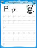 Writing practice letter P