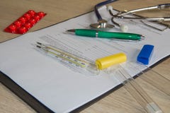 Writing prescription on paper. Health and medical concept royalty free stock photo Writing prescription on paper. Health and medical concept royalty free stock photo