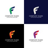 Wspaniały F listu logo projekt - Nowożytny Początkowy wektor dla Gradientowego koloru ilustracja wektor Wspaniały F listu logo projekt - Nowożytny Początkowy wektor dla Gradientowego koloru ilustracja wektor