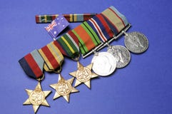 WWII Australian Military Army Corps Medals Stock Photography WWII Australian Military Army Corps Medals Stock Photography